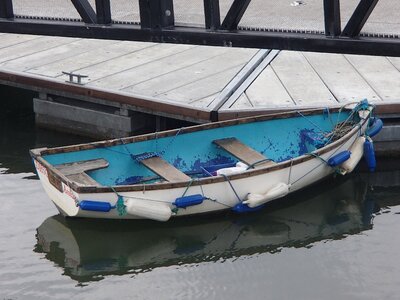 Row blue dock