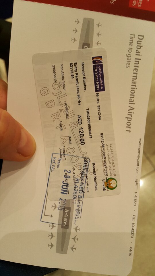Ticket travel stamp