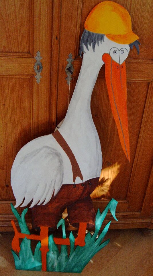 Birth stork homemade