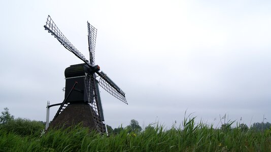 Netherlands landscape wind mill photo