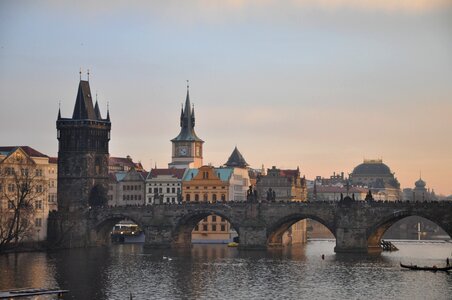 Bridge building prague photo