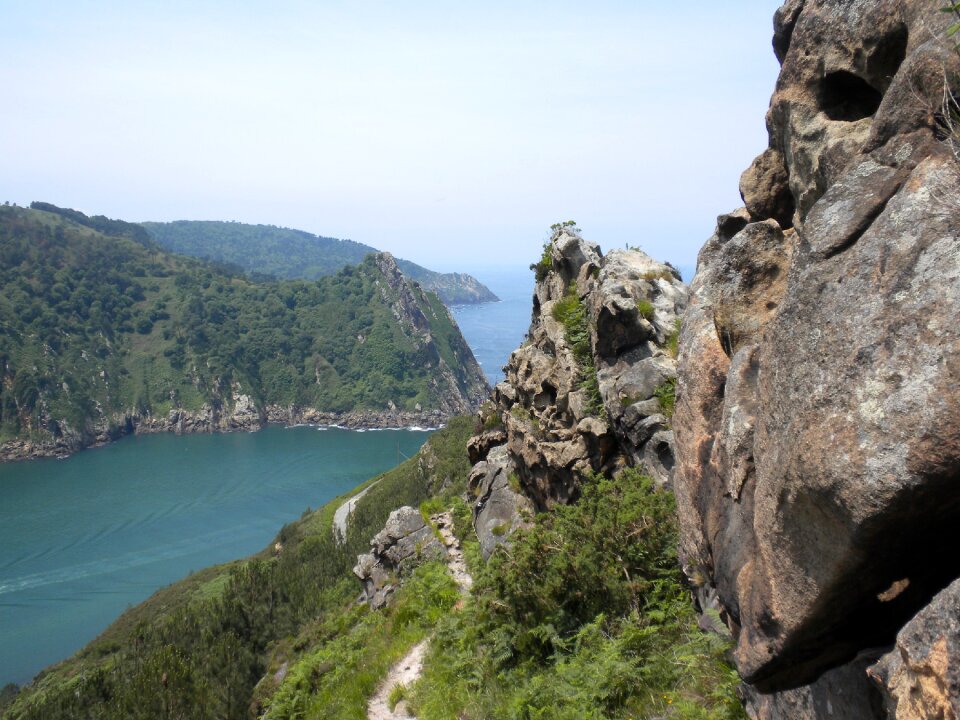Rock mountain sea