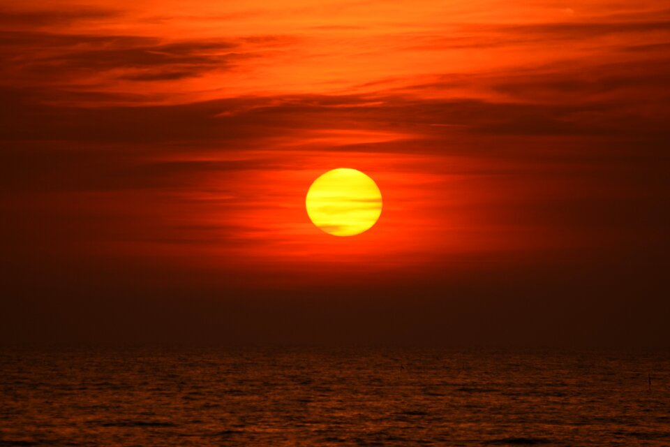 Afterglow sun evening sky
