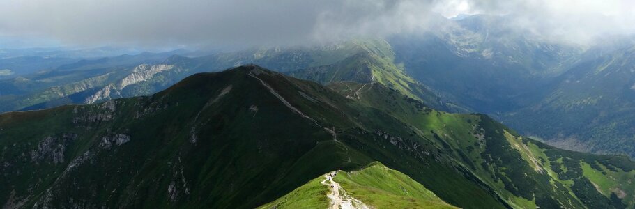 Landscape tatry hiking trail