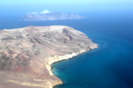 Peru ballestas islands aerial view