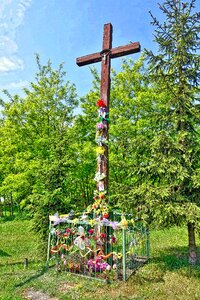 Crucifix symbolic green cross photo