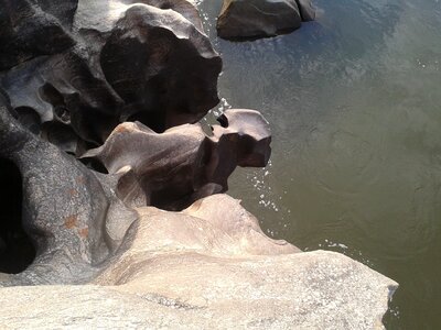Riverbed river rocks photo
