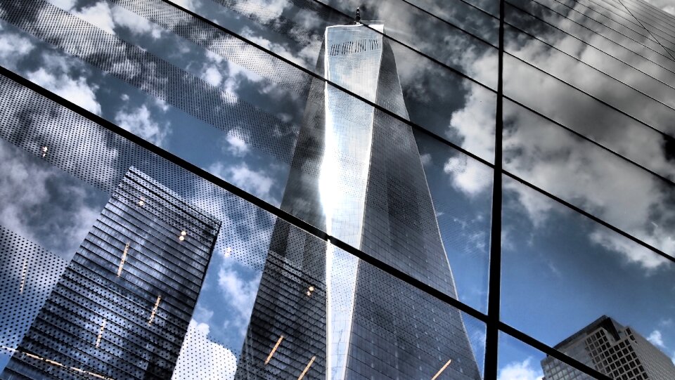 Tourist attraction glass skyline photo