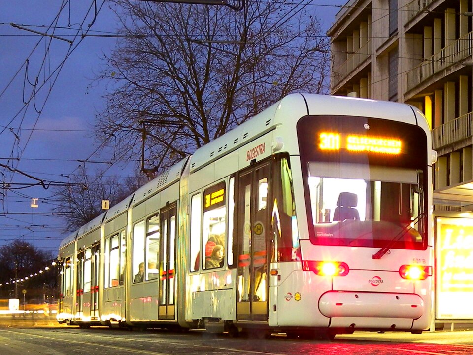Tram night rail traffic