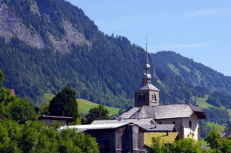 Church village panorama photo