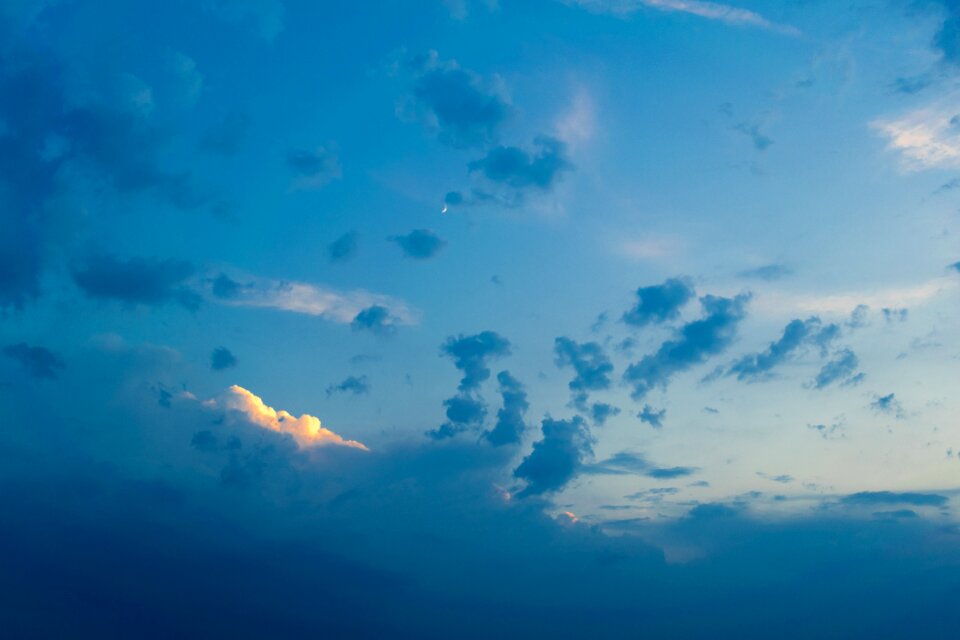 Summer blue sky clouds