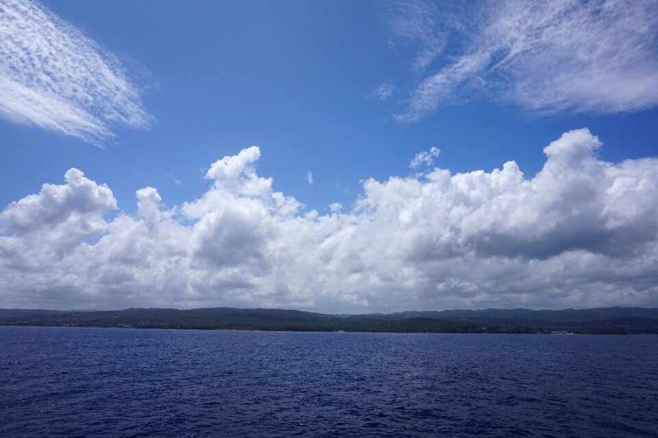 Covered sky clouds form landscape