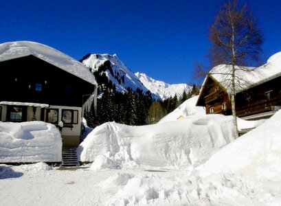 Cottages winter nature