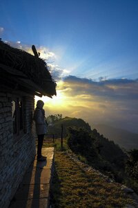 Sunrise standing contemplation