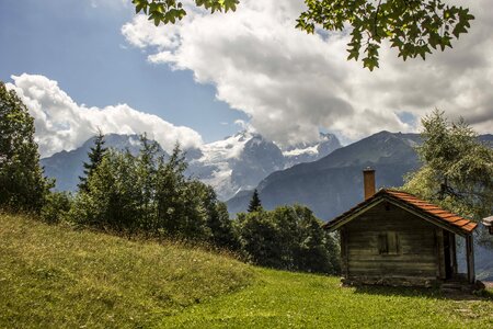 Mountains sky alm photo