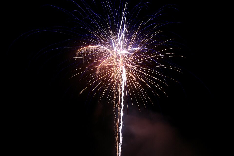 Event shower of sparks explosion