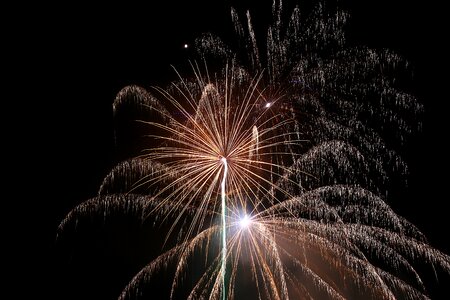 Event shower of sparks explosion