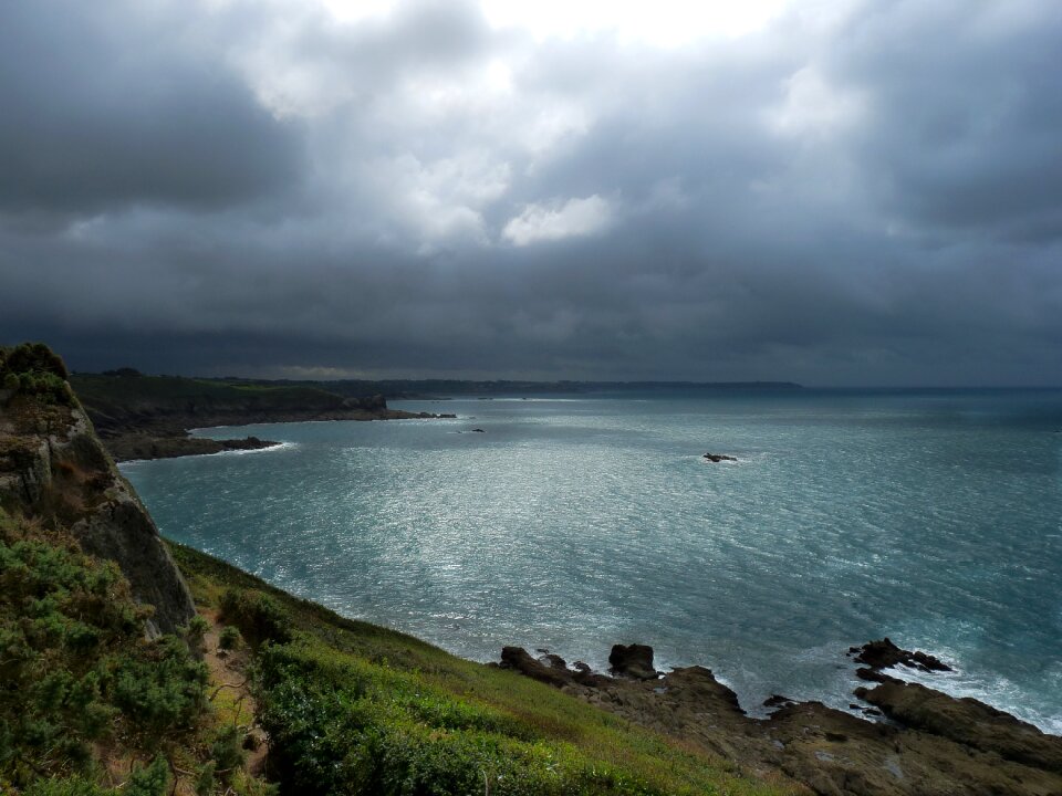 Cancale clouds cliffs