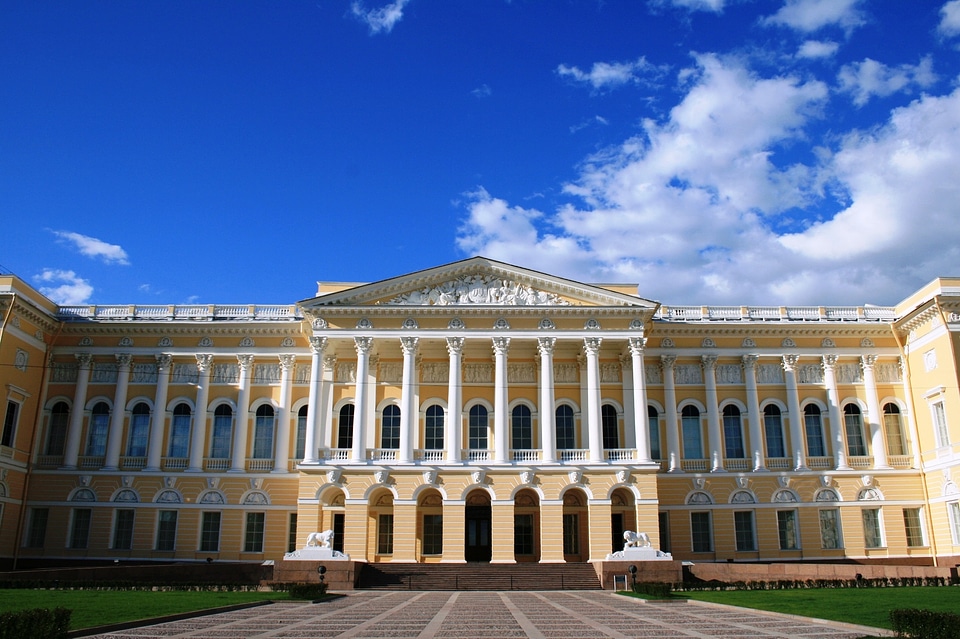 Pillars white facade