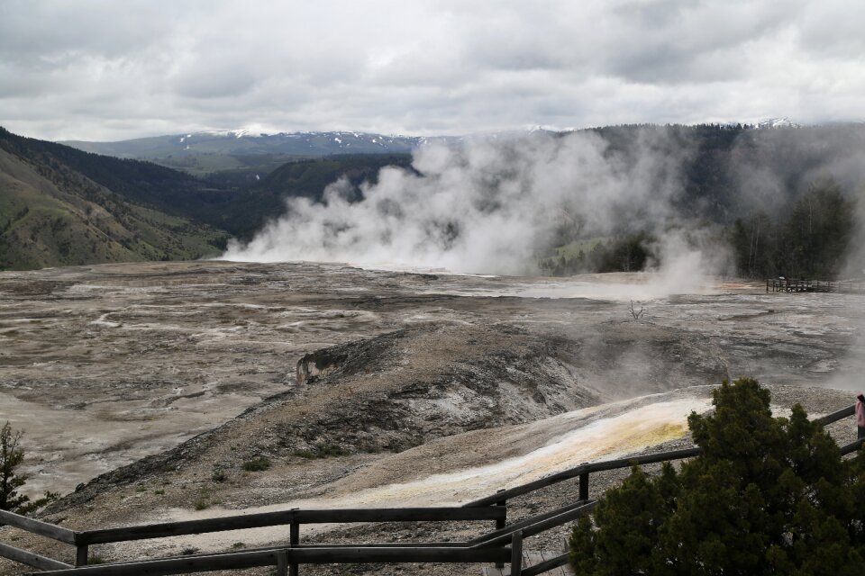 Yellowstone national park the scenery volcano