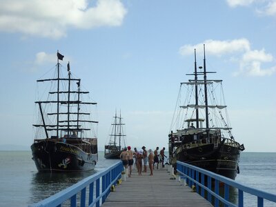 Pier ships tourist
