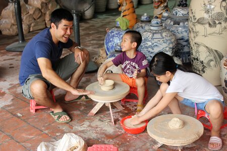 Laugh childhood pottery