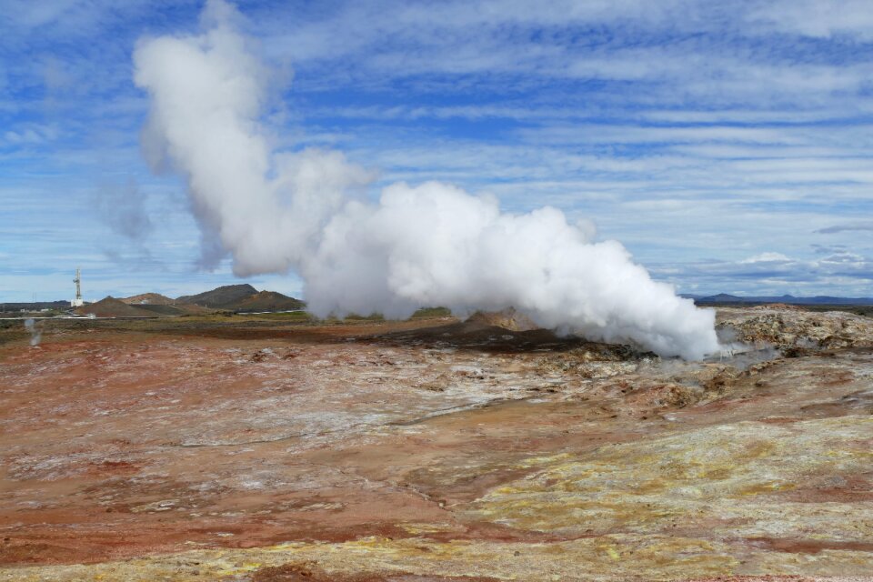 Volcanic nature geyser