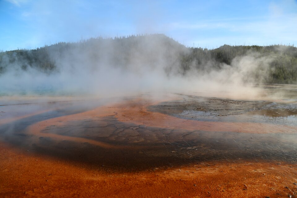 Volcanic springs the scenery ppt backgrounds