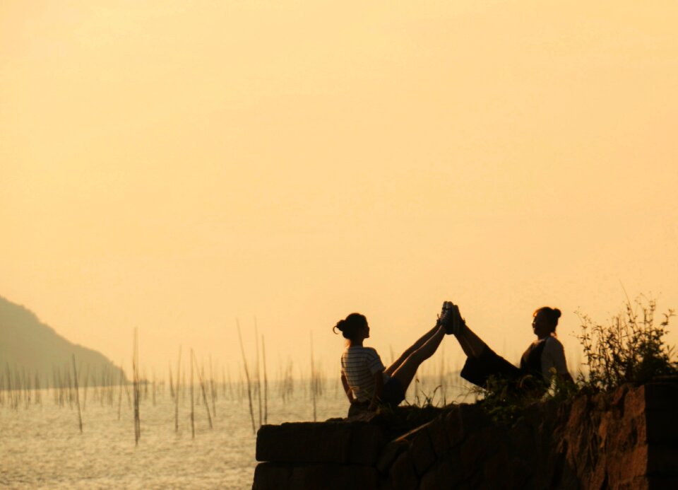 Natural landscape silhouette character