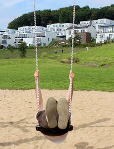 Swing device play children's playground photo