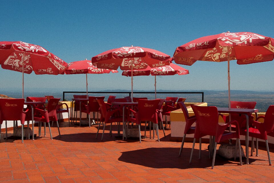 Bar parasols coffee