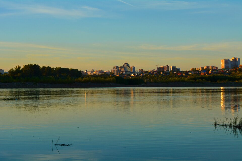 Evening river white river sunset