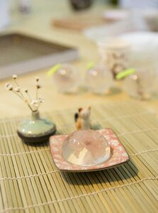 Water shingen cake japanese confectionery pudding