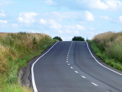 Summer asphalt travel