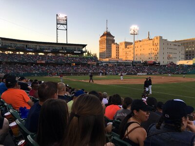 Enjoying of a good base ball game