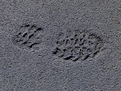 Footprint sand reprint photo