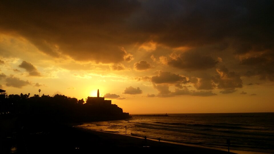 Mediterranean sea clouds photo