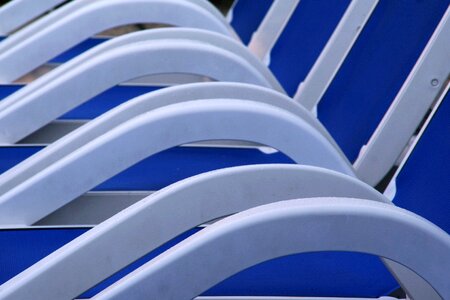 Relax deck chairs blue photo