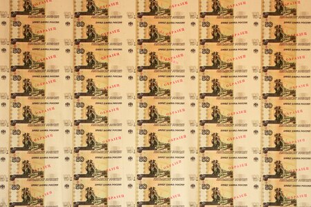 Currency cash and cash equivalents print bow