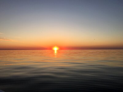 Lake sun water sun set photo