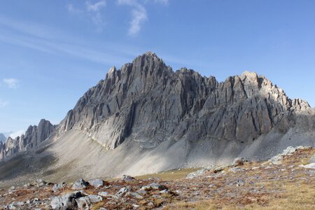 Alpine summit way landscape