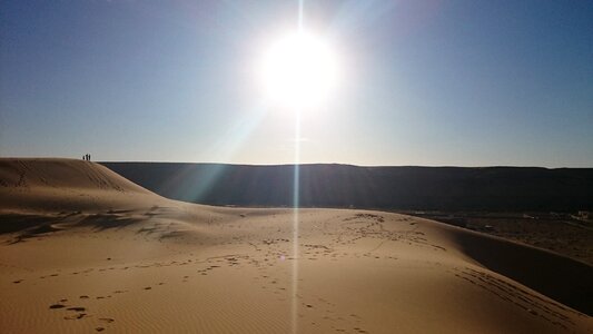 Desert sand dunes algeria photo