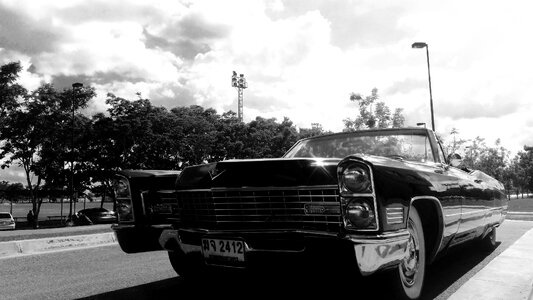 Vintage car classic black and white