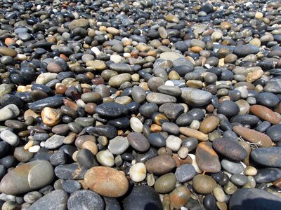 Beach stones greek crete island photo