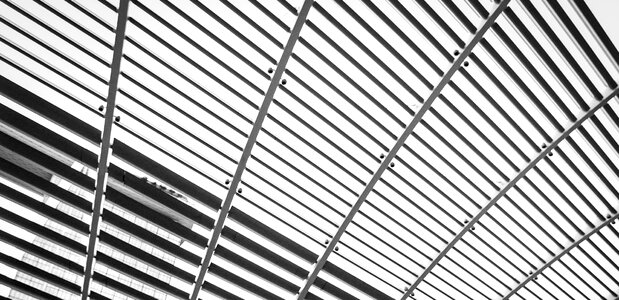 Architectural travel black-and-white photo