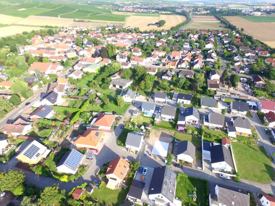 Aerial view zotzenheim drone