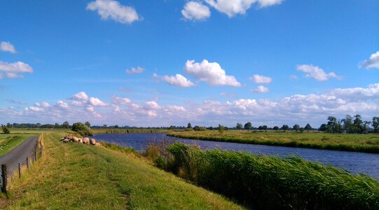 Landscape clouds river