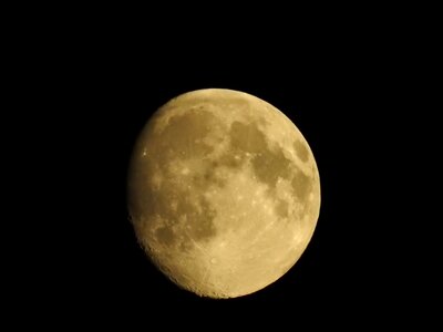 Night photo nature crescent moon