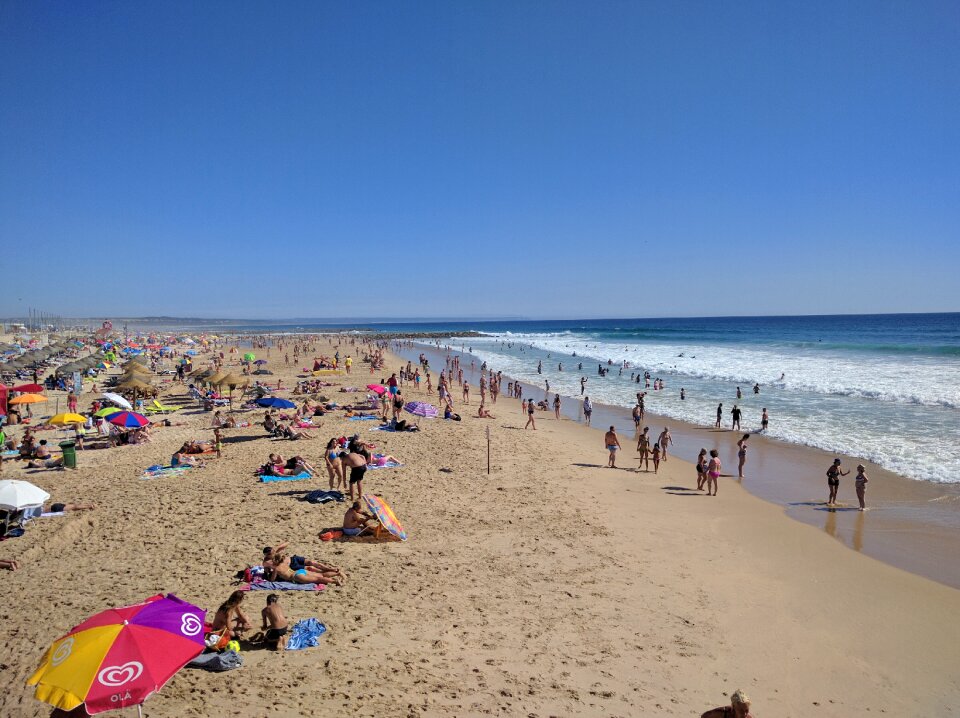 Beach costa da caparica portugal photo