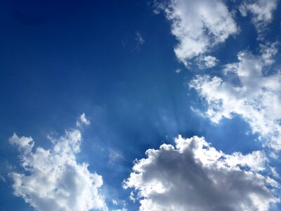 Sunbeam covered sky blue